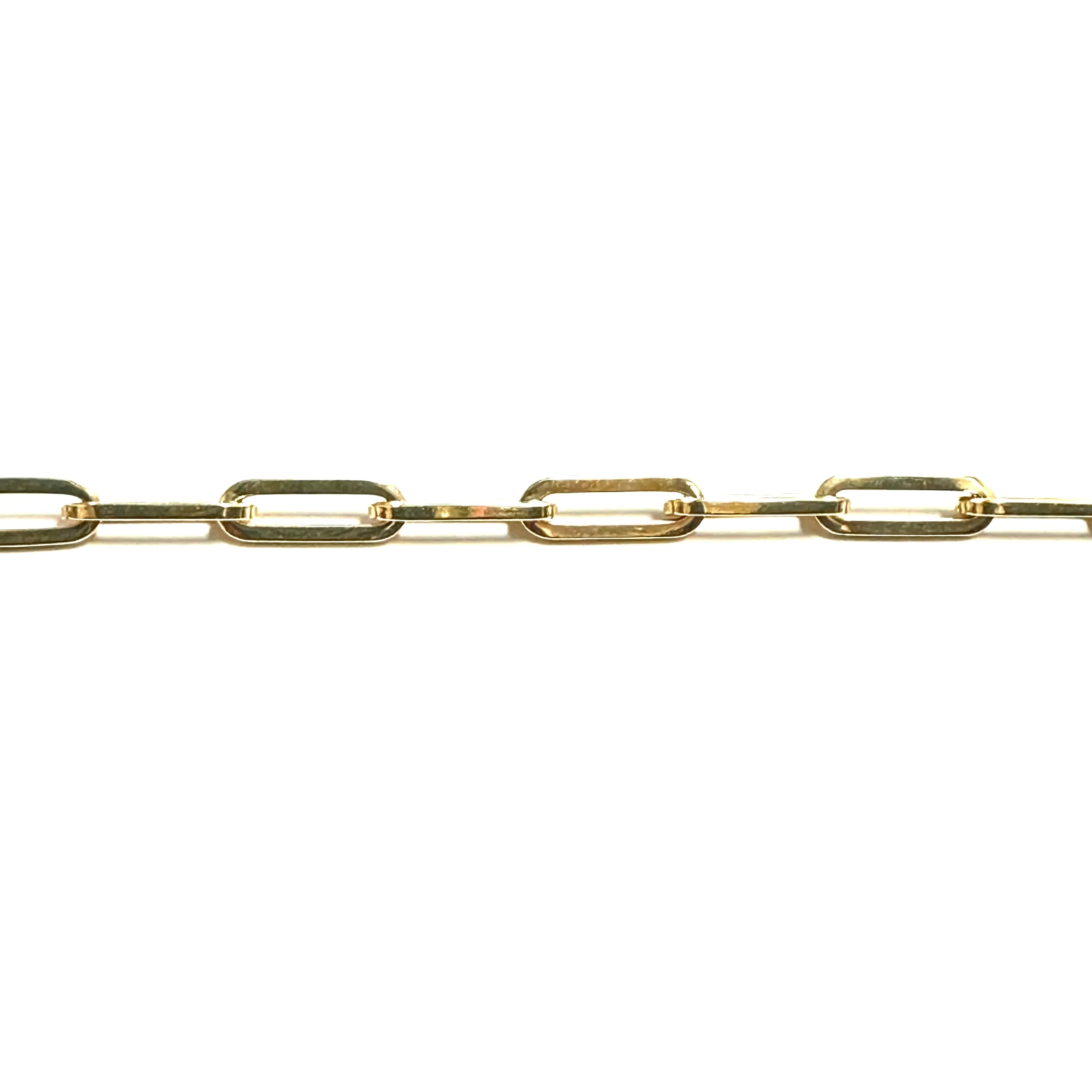 10K Yellow Gold (5.3mm) Paperclip Bracelet  8"