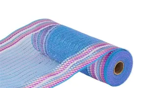 10" Matte XL Foil Border Mesh: Turquoise, Light Pink (10 Yards) RY8515HY