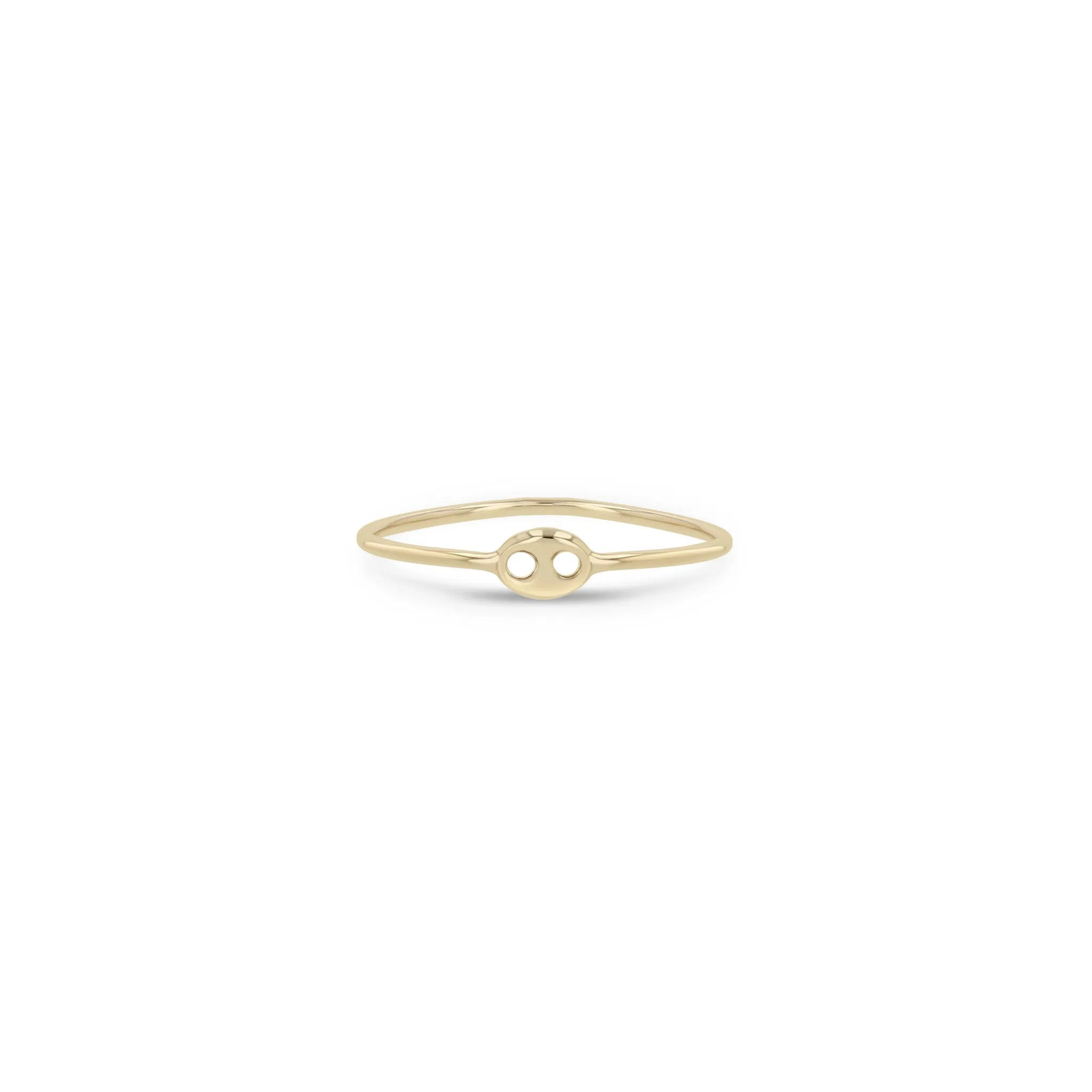 14k Gold Single Small Mariner Link Ring