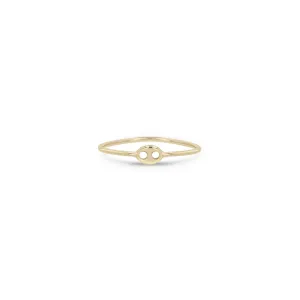 14k Gold Single Small Mariner Link Ring