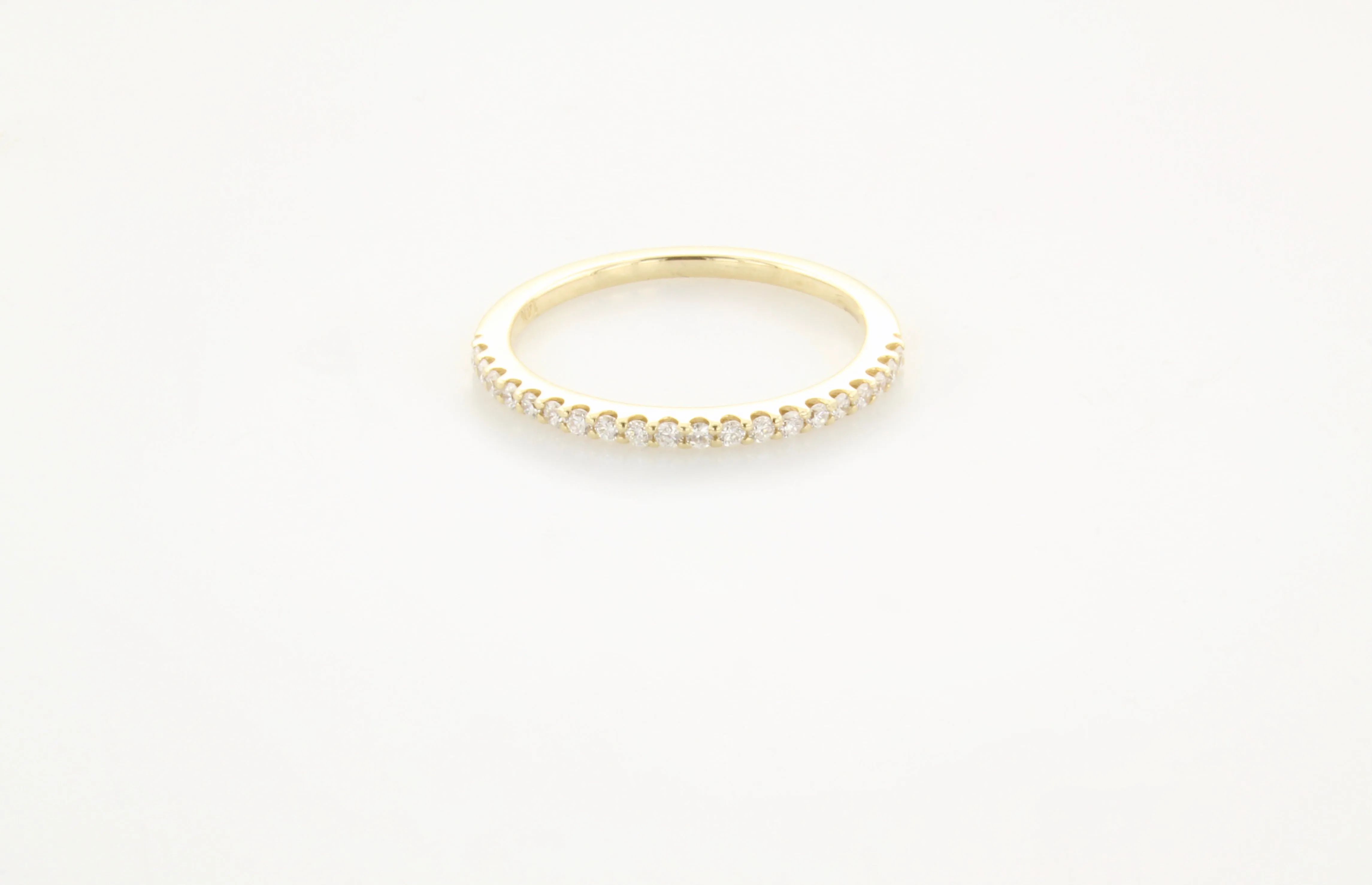 14K Gold Whisper Thin Diamond Half Eternity Band