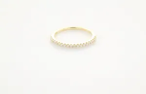 14K Gold Whisper Thin Diamond Half Eternity Band