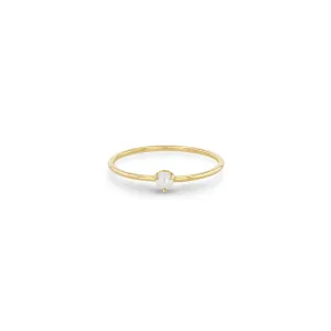 14k Single Prong Pearl Ring | June Birthstone