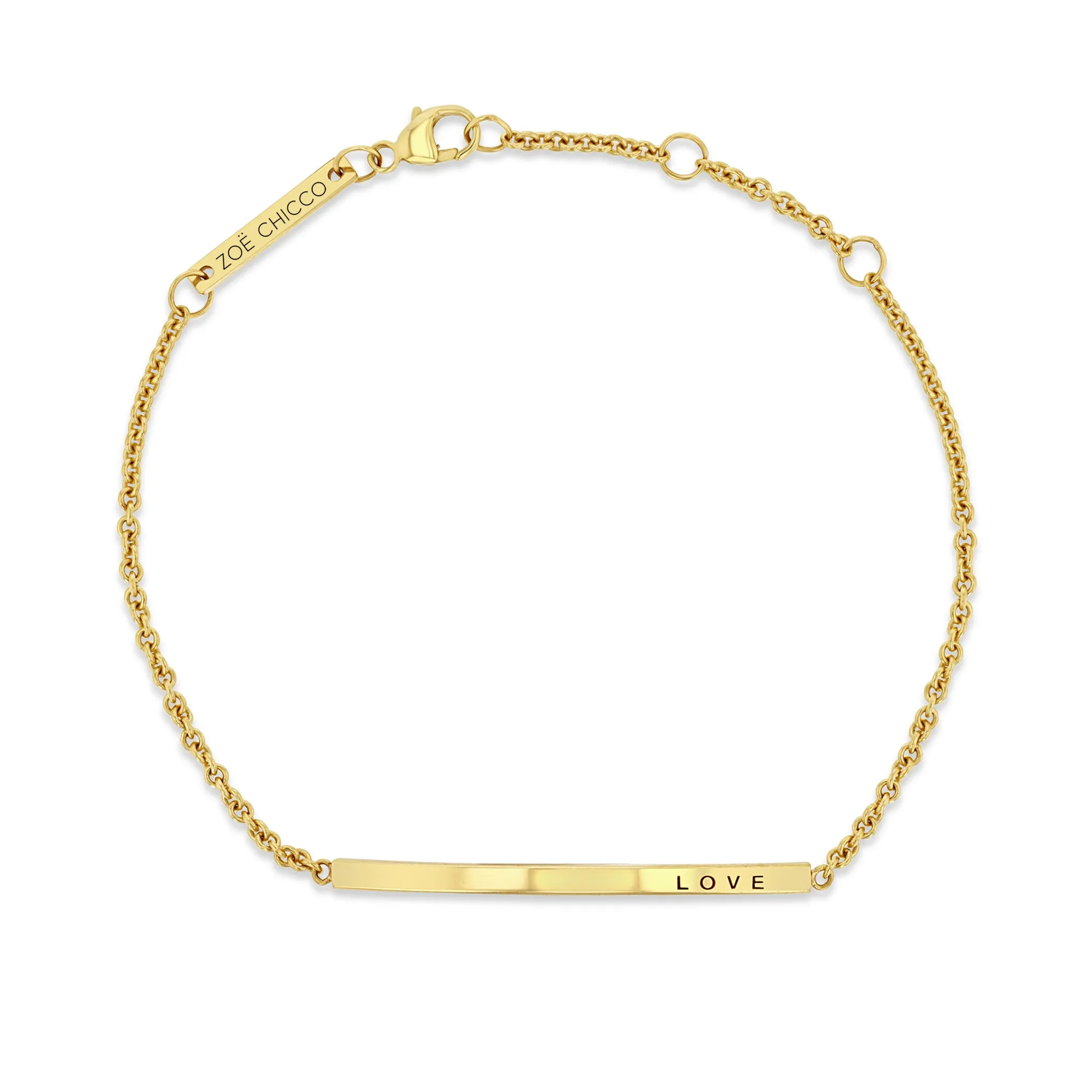 14k Thin Customizable ID Bracelet