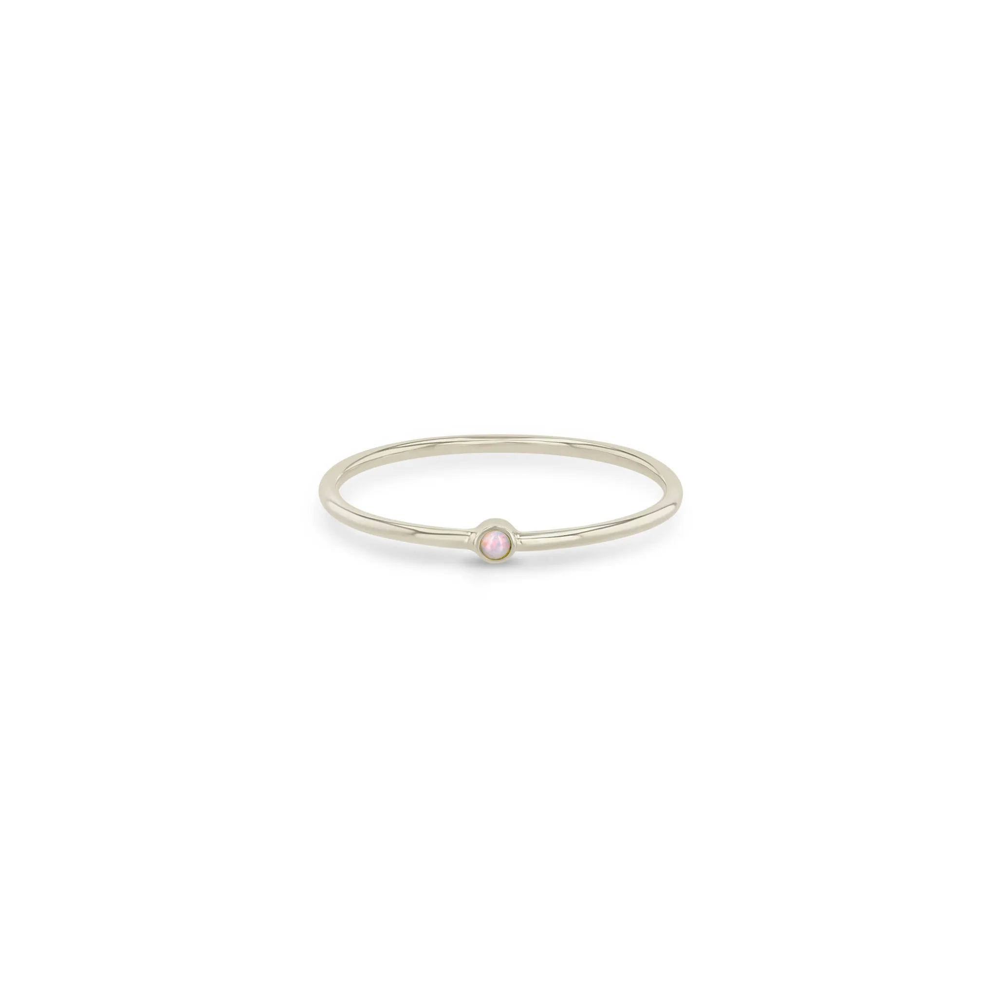 14k Tiny Opal Bezel Ring