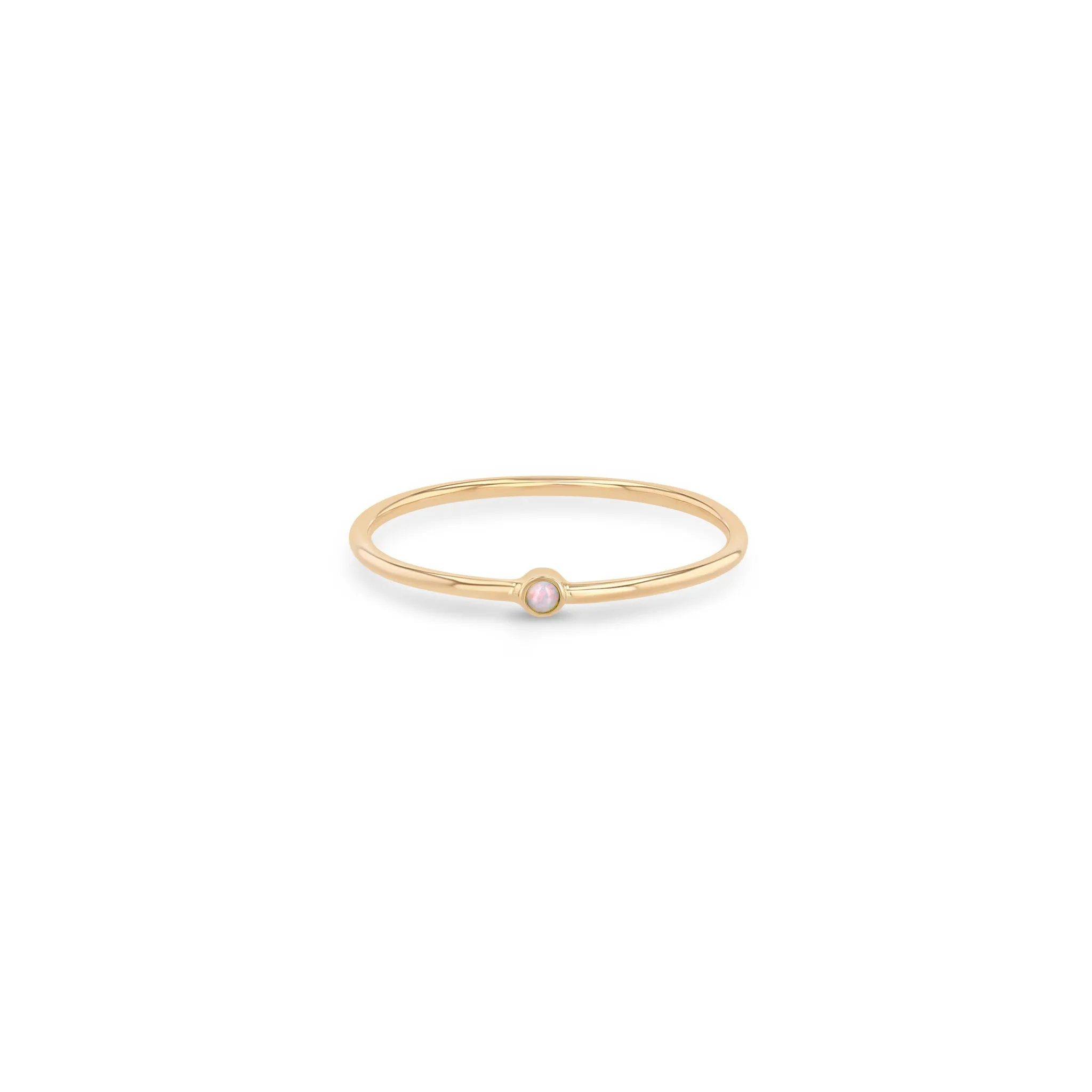14k Tiny Opal Bezel Ring