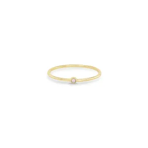 14k Tiny Opal Bezel Ring
