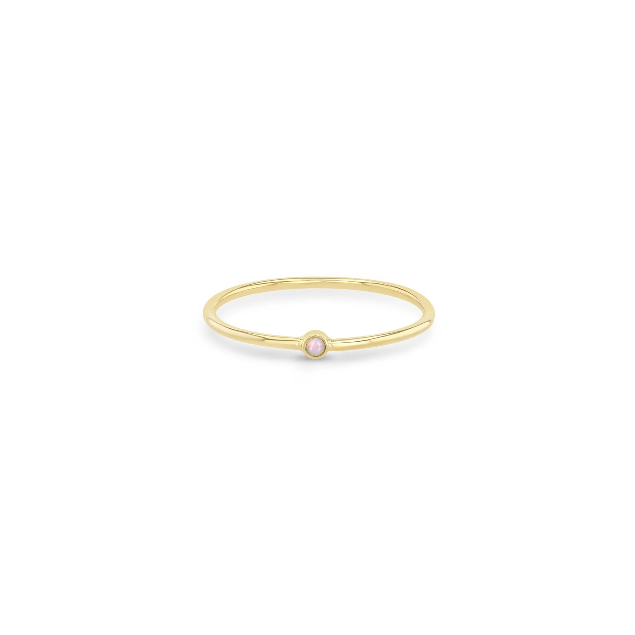 14k Tiny Opal Bezel Ring