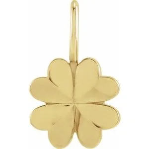 14K Yellow Four-Leaf Clover Charm/Pendant