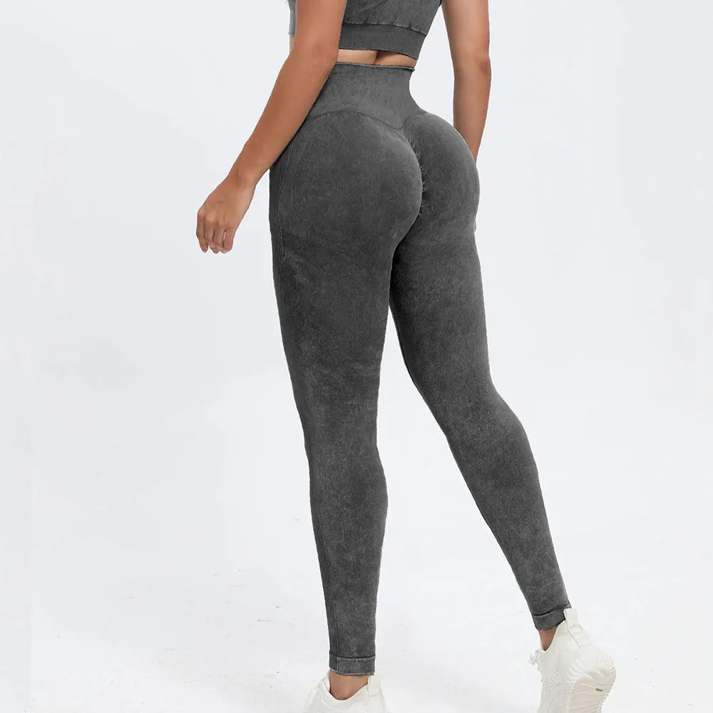 3 Piece Washed Square Neck Wide Strap Active Set