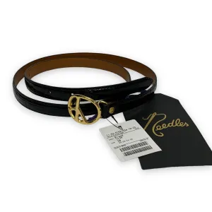 [30~34] DS! Needles Peace Buckle Narrow Belt Crocodile Embossed Leather