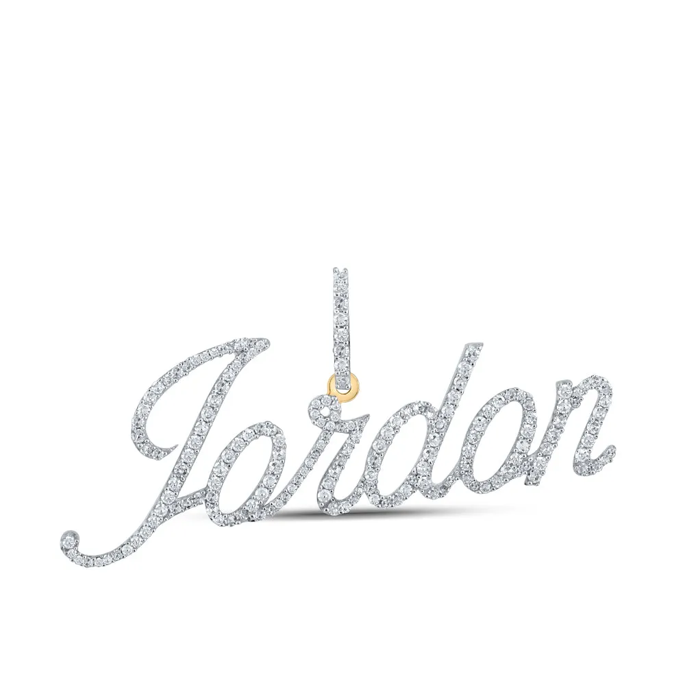 7/8CTW-DIA P1 "JORDON" MENS INITIAL PENDANT