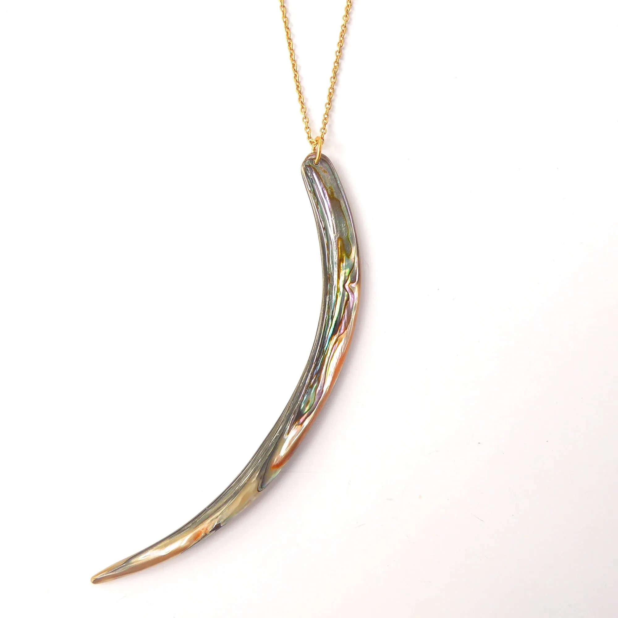 Abalone and sunstone necklace