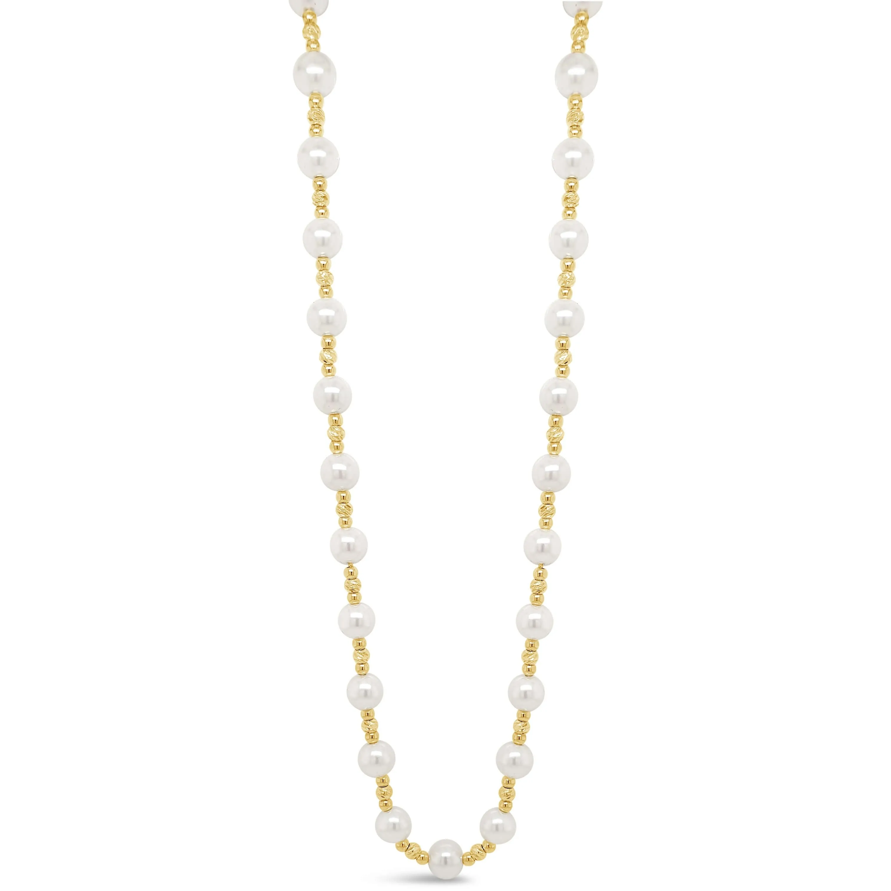 Absolute Gold & Pearl Dainty Bead Necklace