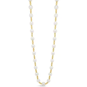 Absolute Gold & Pearl Dainty Bead Necklace