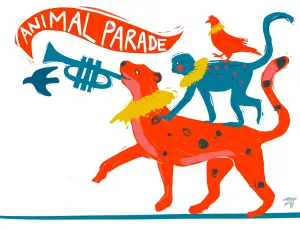 ANIMAL PARADE ORIGINAL LIMITED EDITION FINE ART GICLEE PRINT