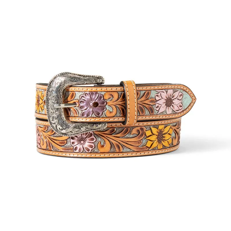 Ariat Belt Womens Sunflower Daisy Tooled