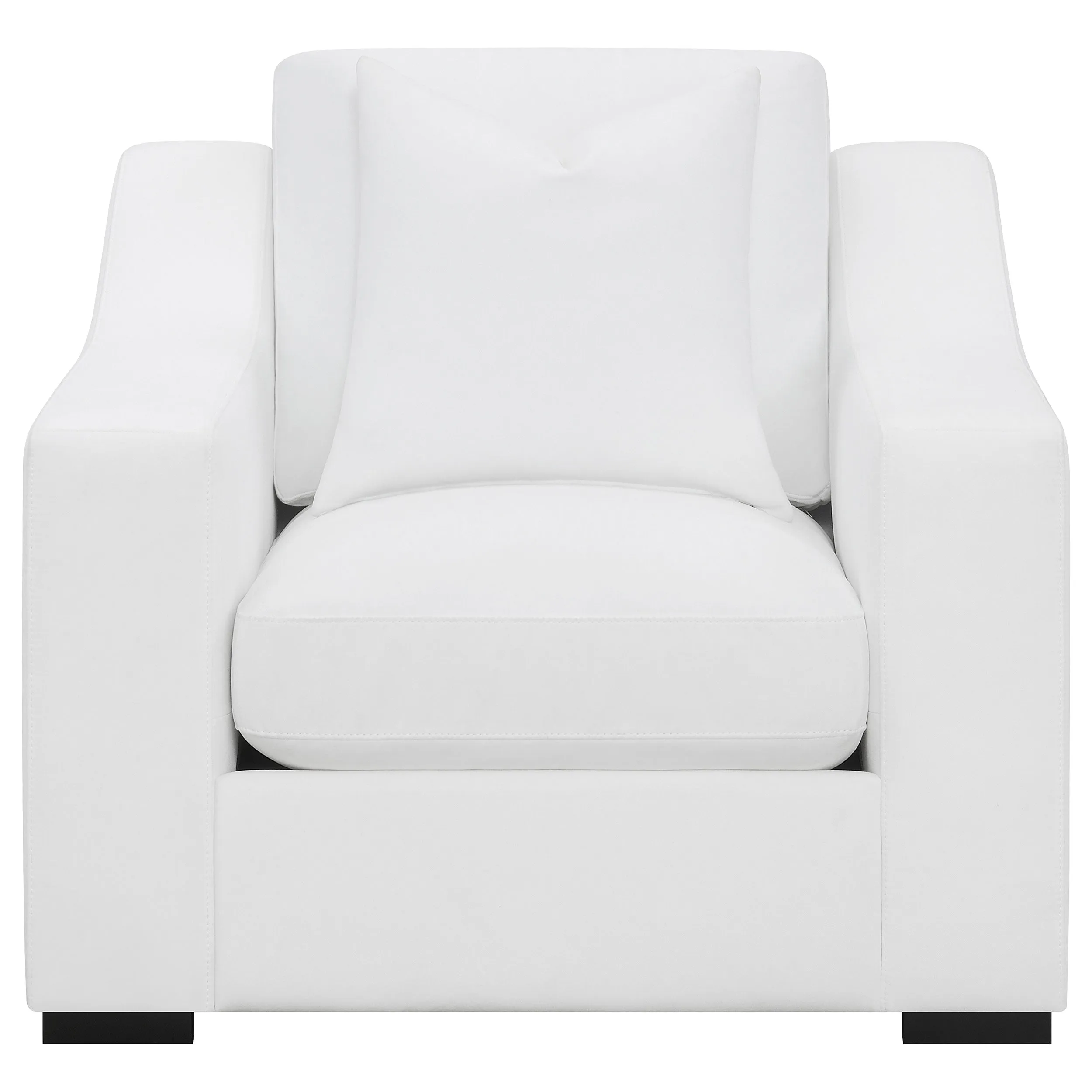 Ashlyn Upholstered Sloped Arm Accent Chair White