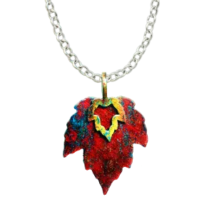 Autumn Fire Leaf Necklace, Item# N5404X