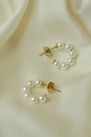 Baby Pearl Hoops