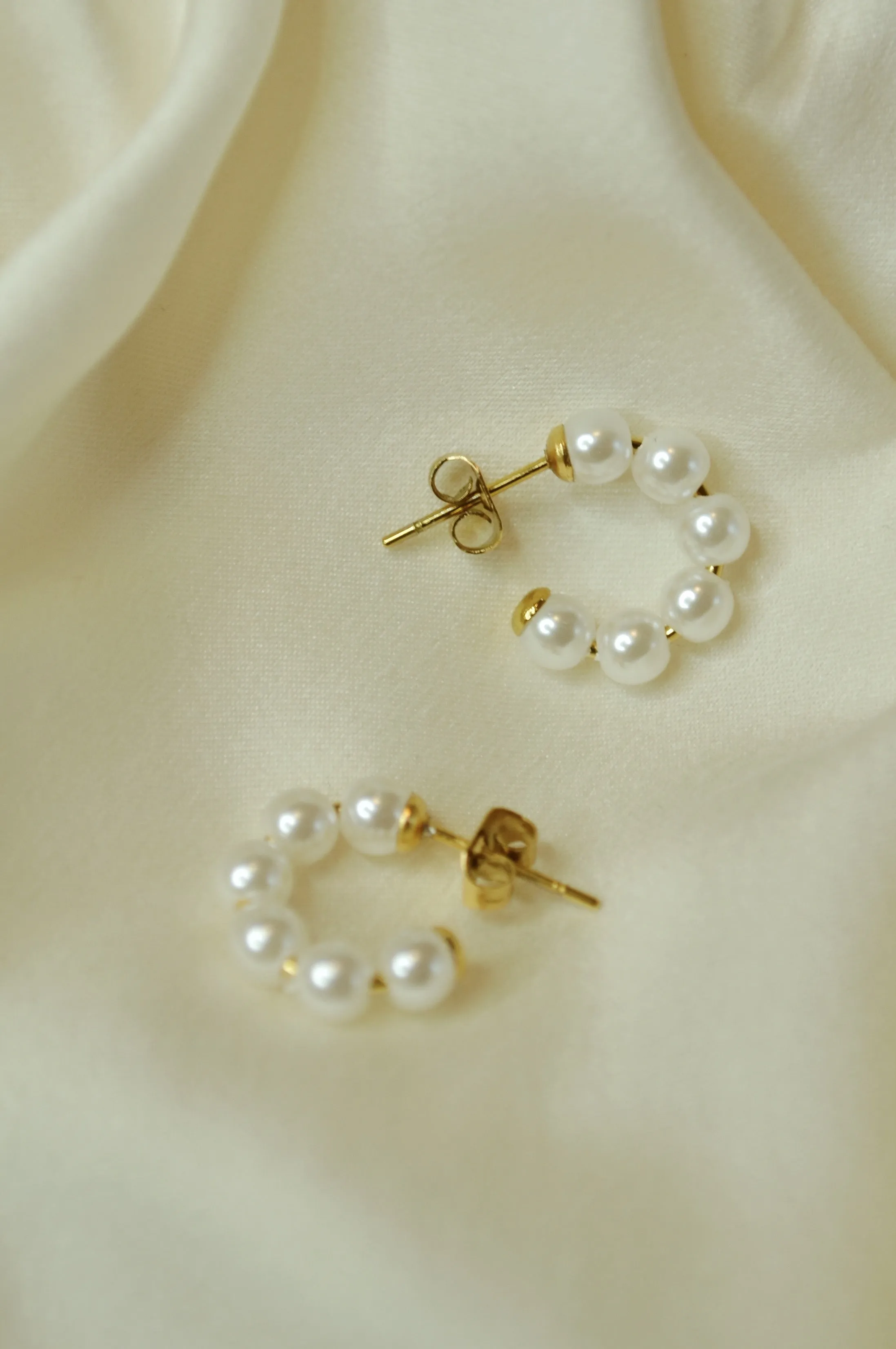 Baby Pearl Hoops