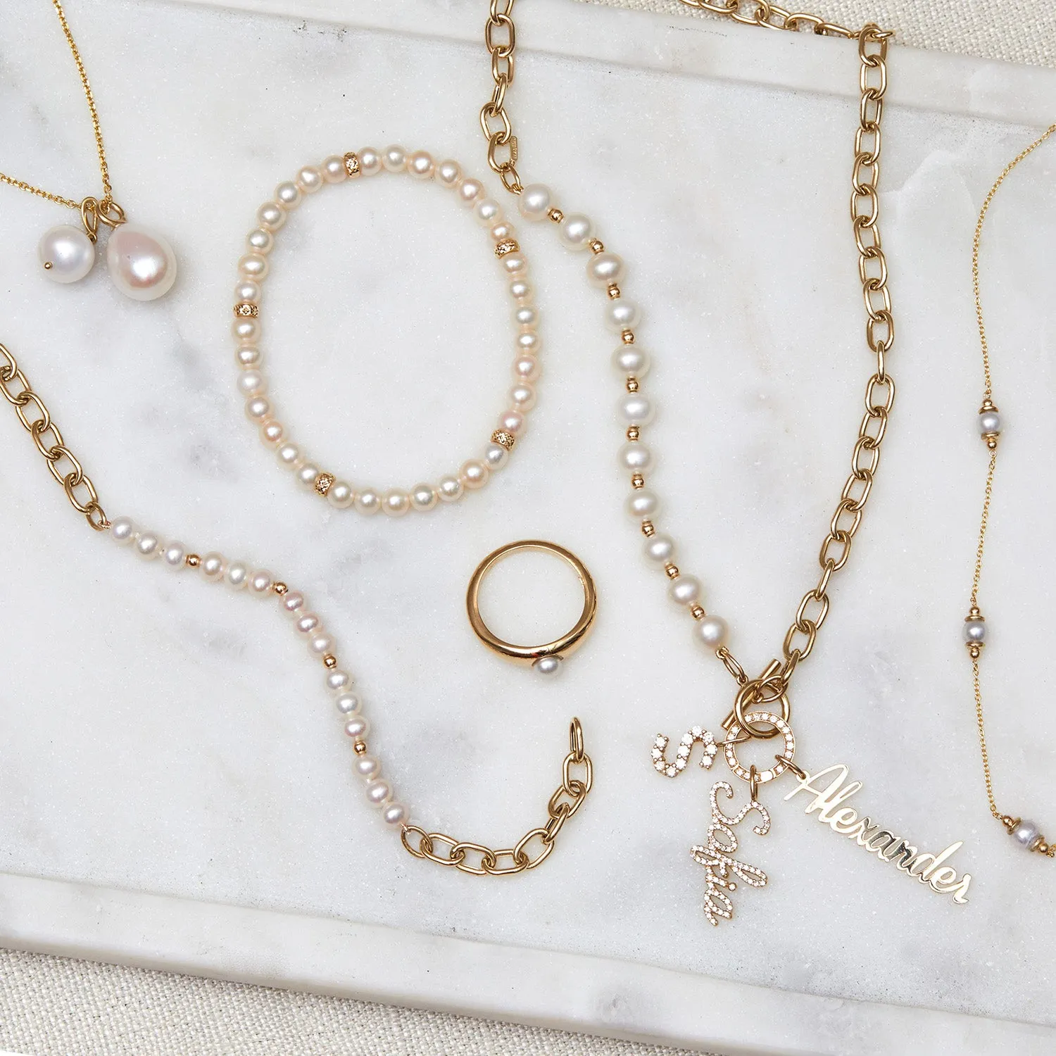 Baroque Drop Pearl Charm