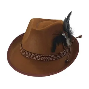 Bavarian Hat Brown With Cord And Feather