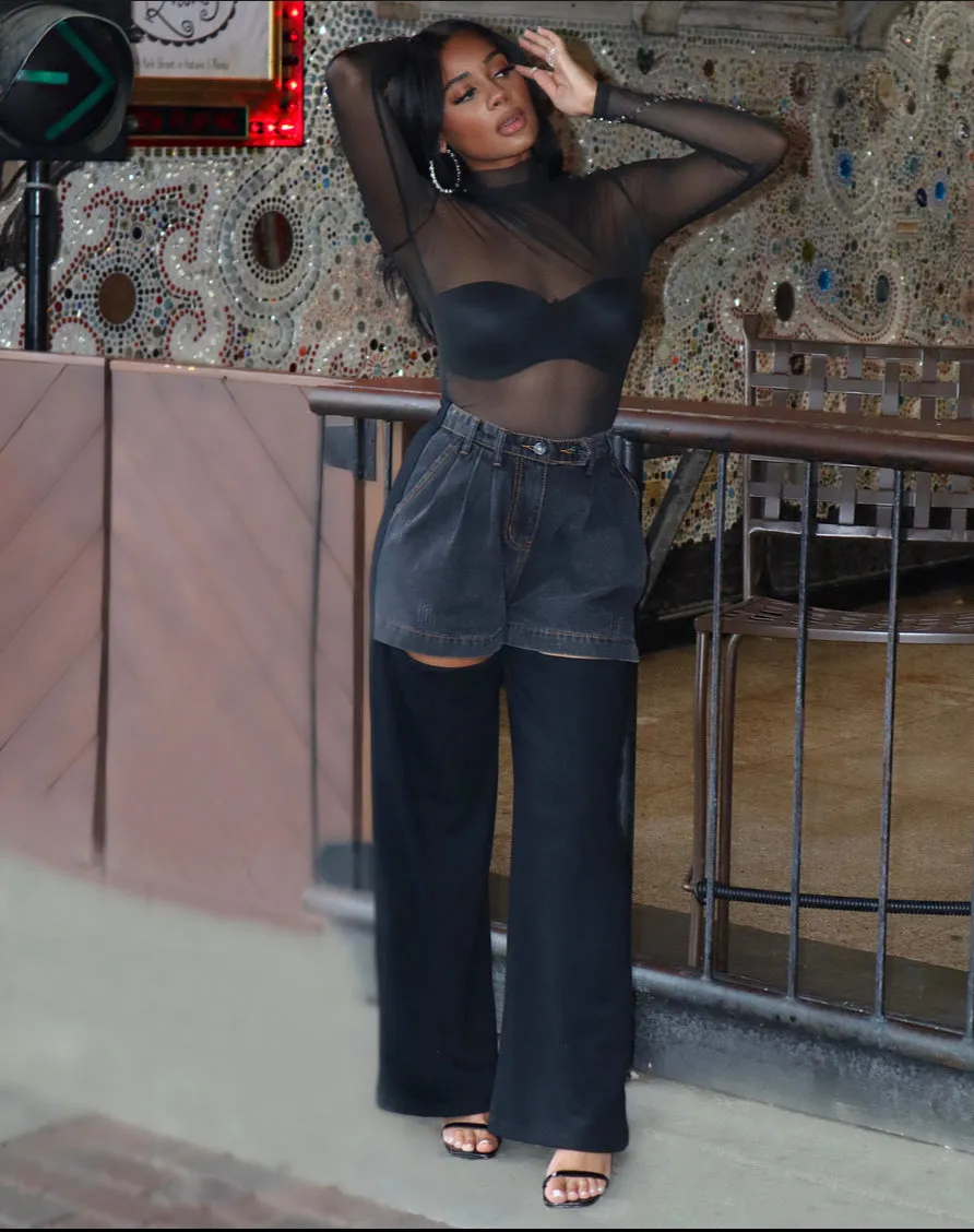 Beaded Mesh Top
