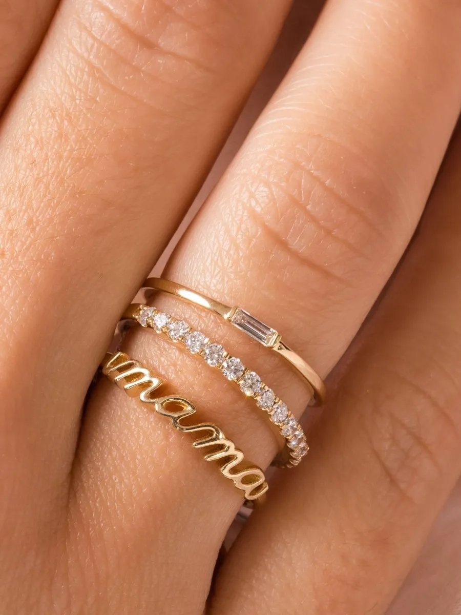 Bitsy Birthstone Ring - April Diamond 14K