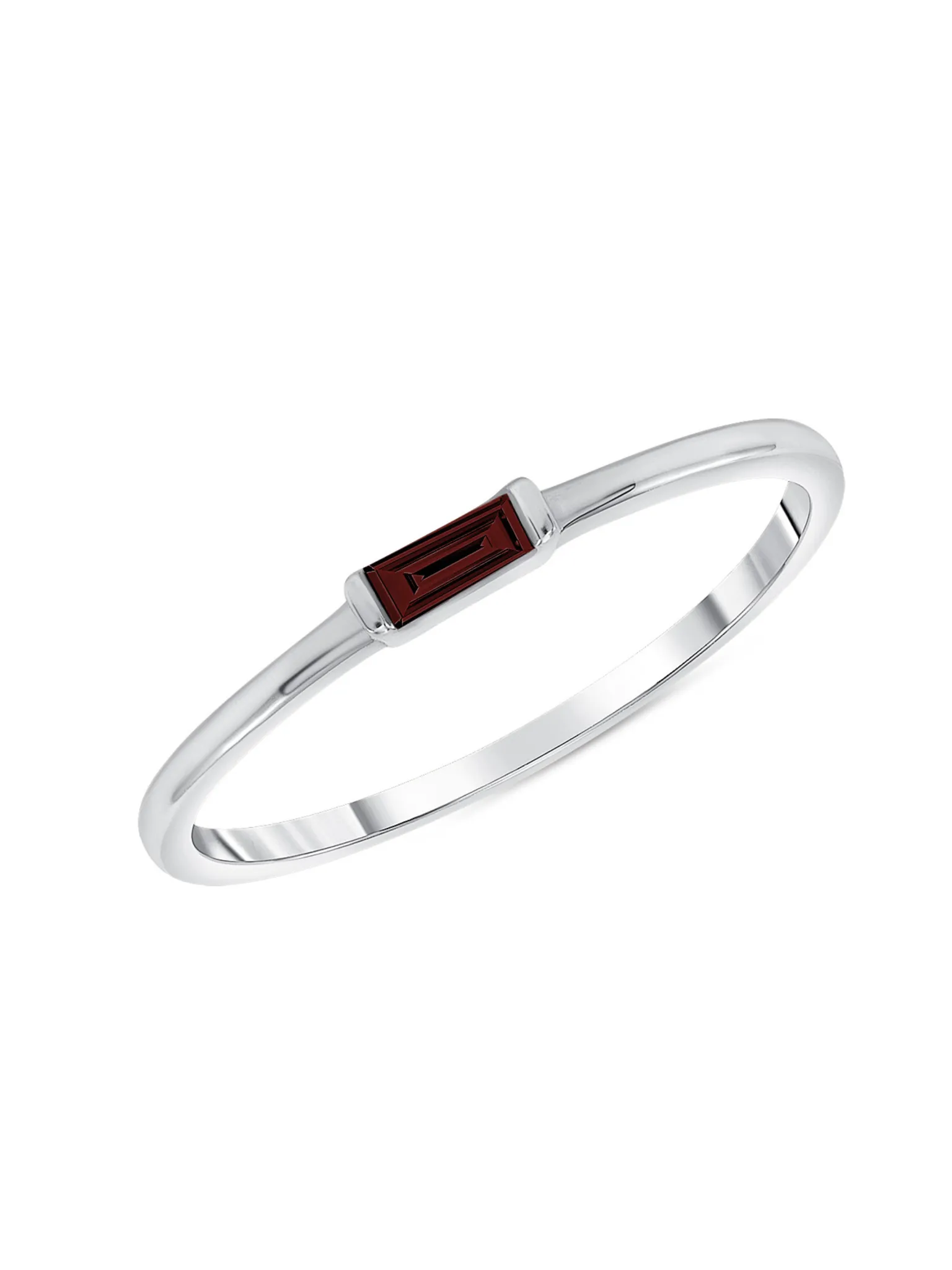 Bitsy Birthstone Ring - January Garnet 14K