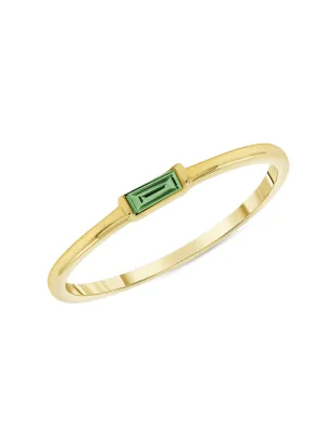 Bitsy Birthstone Ring - May Emerald 14K