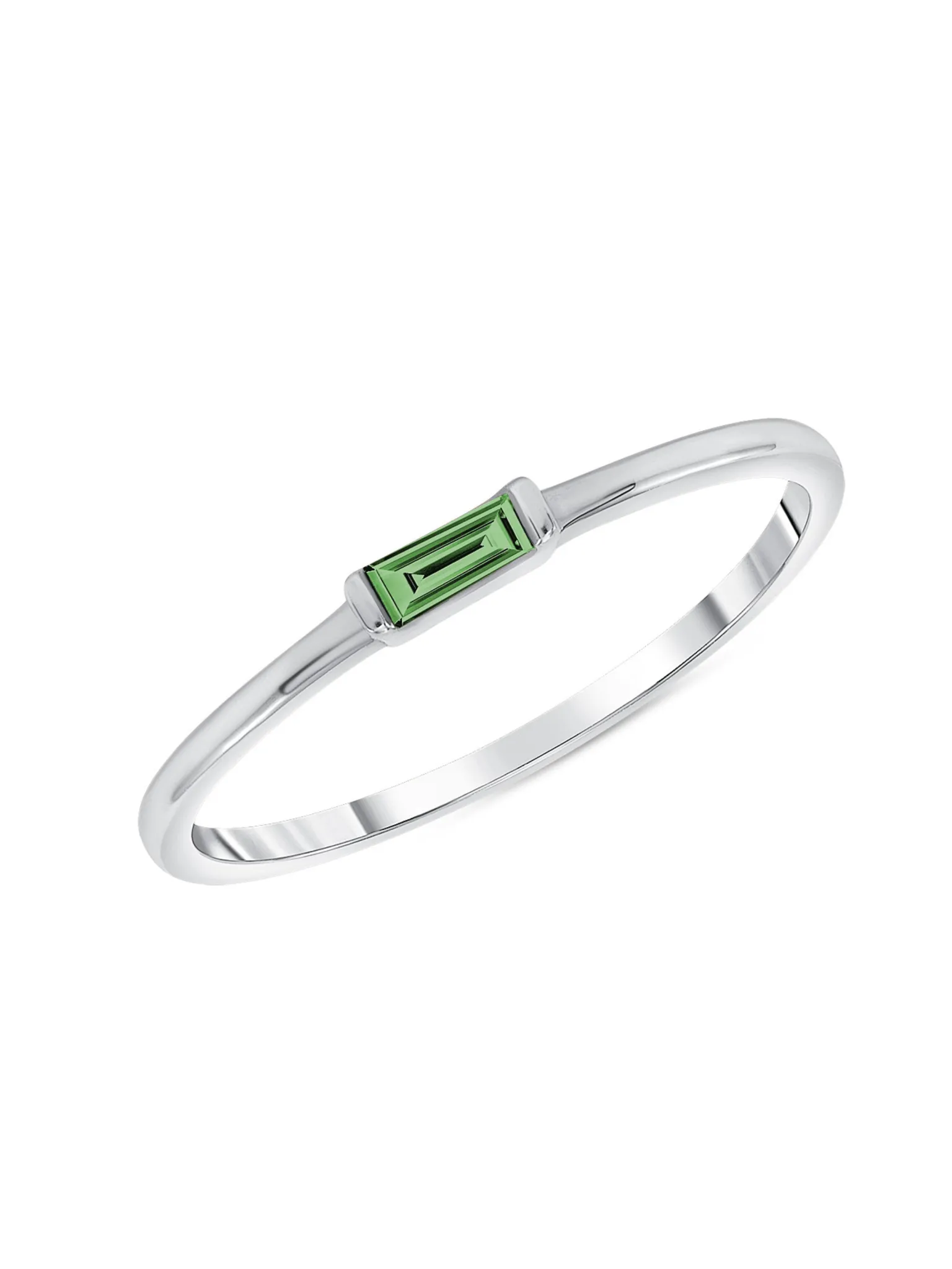Bitsy Birthstone Ring - May Emerald 14K