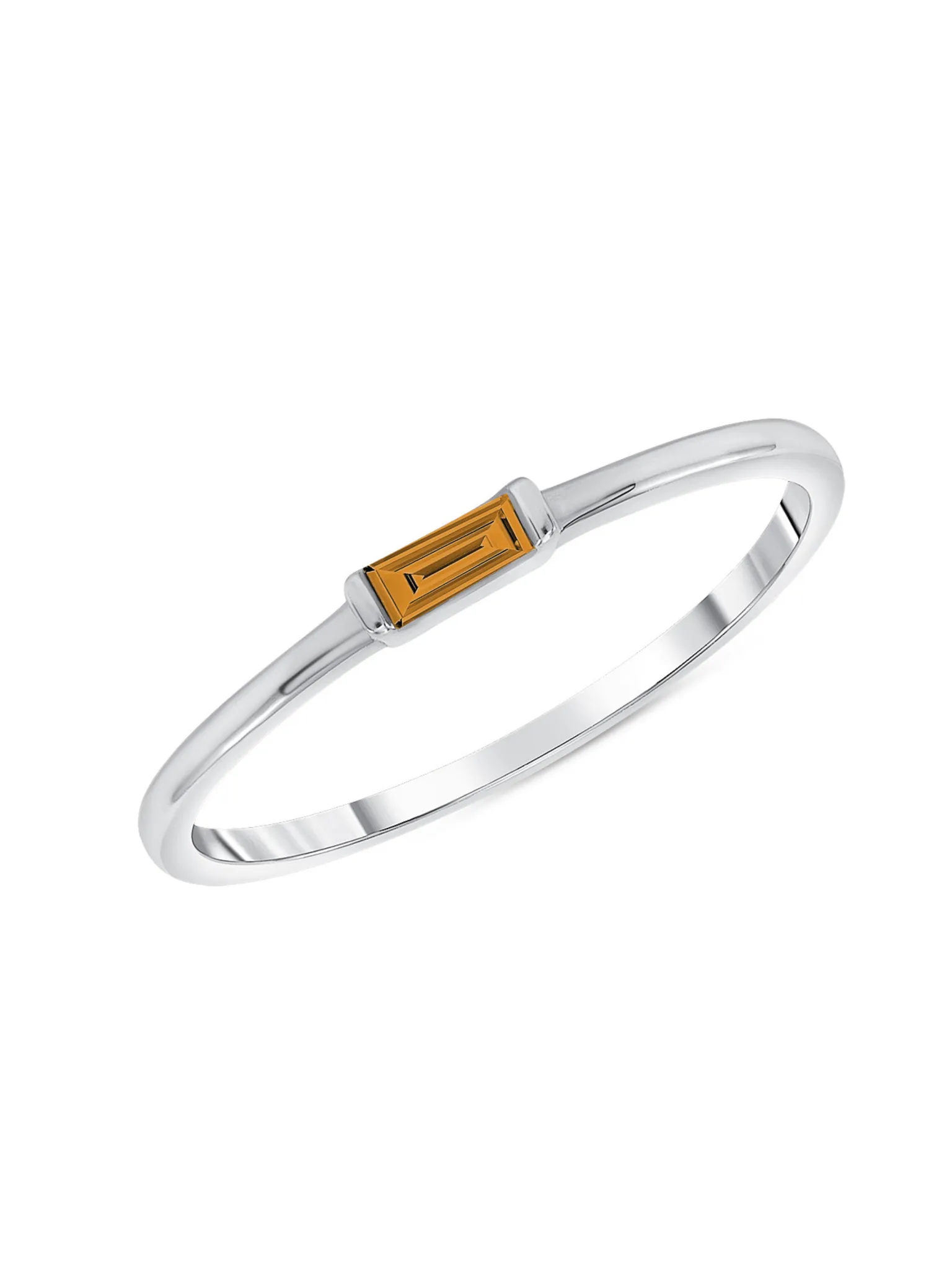 Bitsy Birthstone Ring - November Citrine 14K