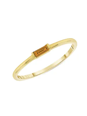 Bitsy Birthstone Ring - November Citrine 14K