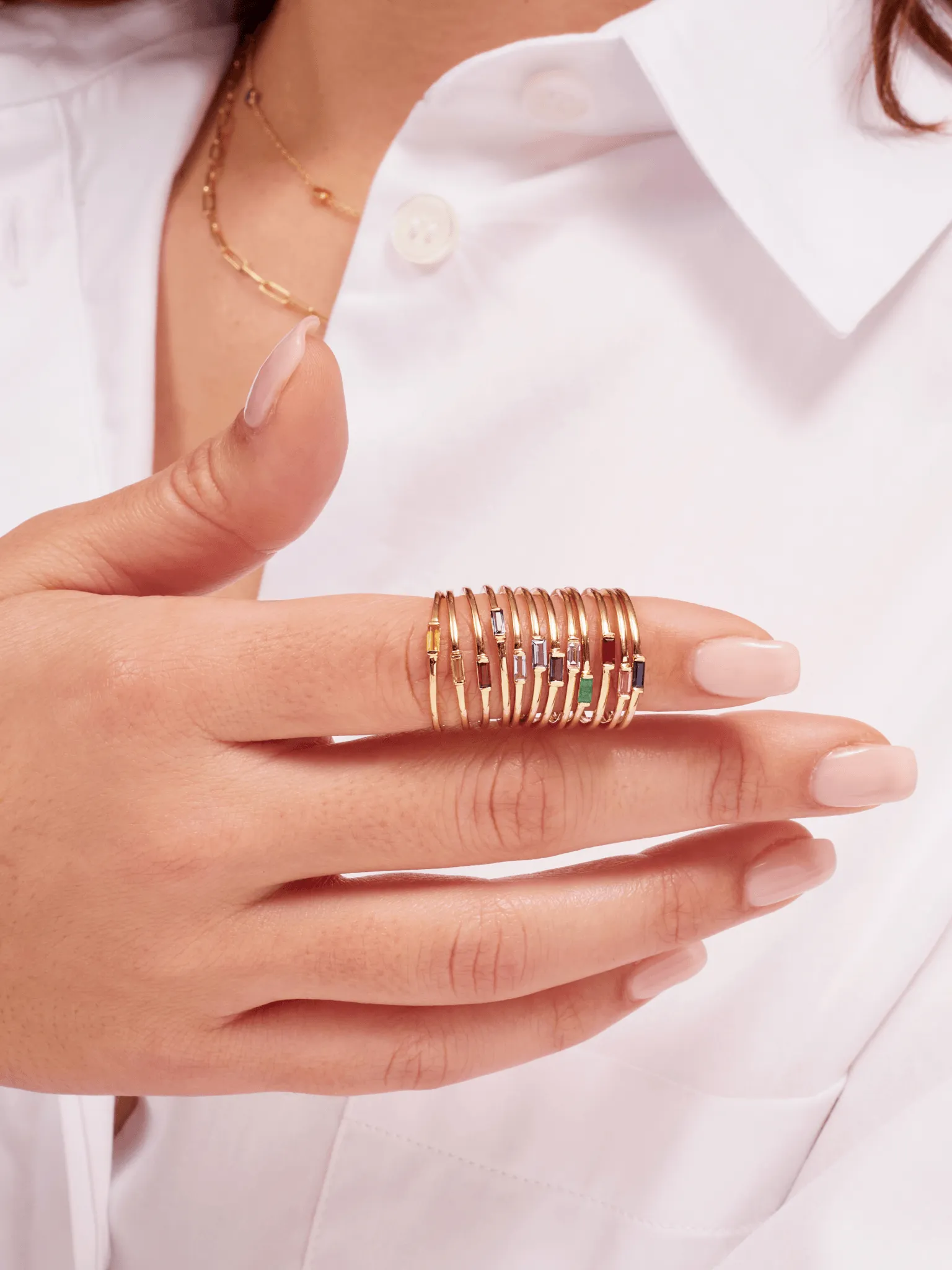 Bitsy Birthstone Ring - October Pink Tourmaline 14K