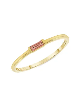 Bitsy Birthstone Ring - October Pink Tourmaline 14K