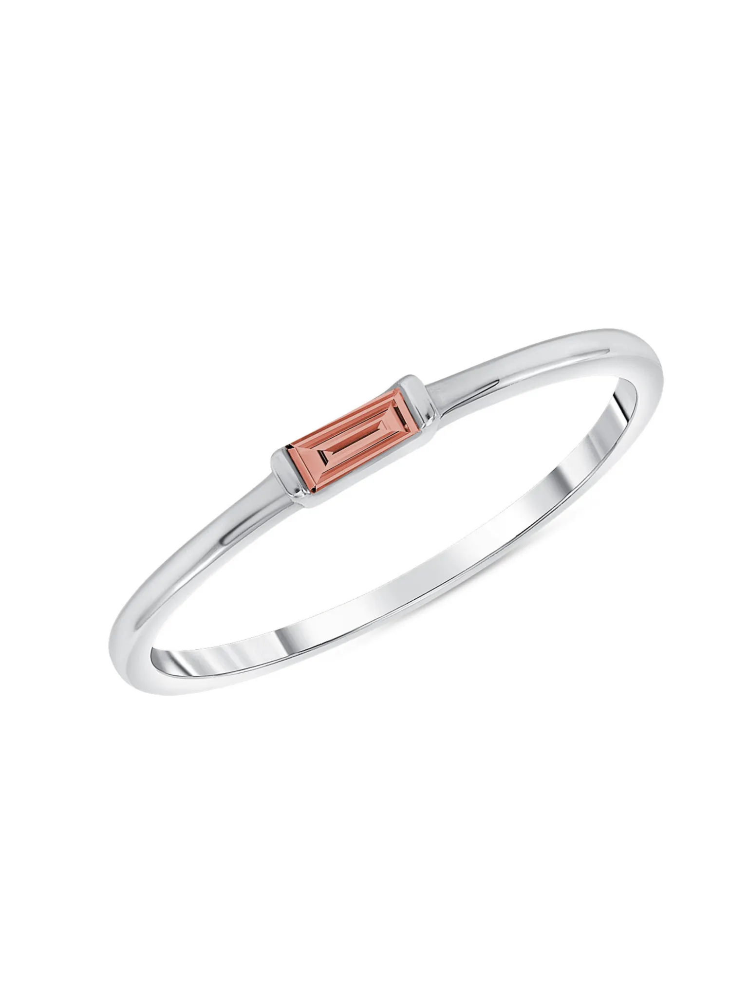 Bitsy Birthstone Ring - October Pink Tourmaline 14K