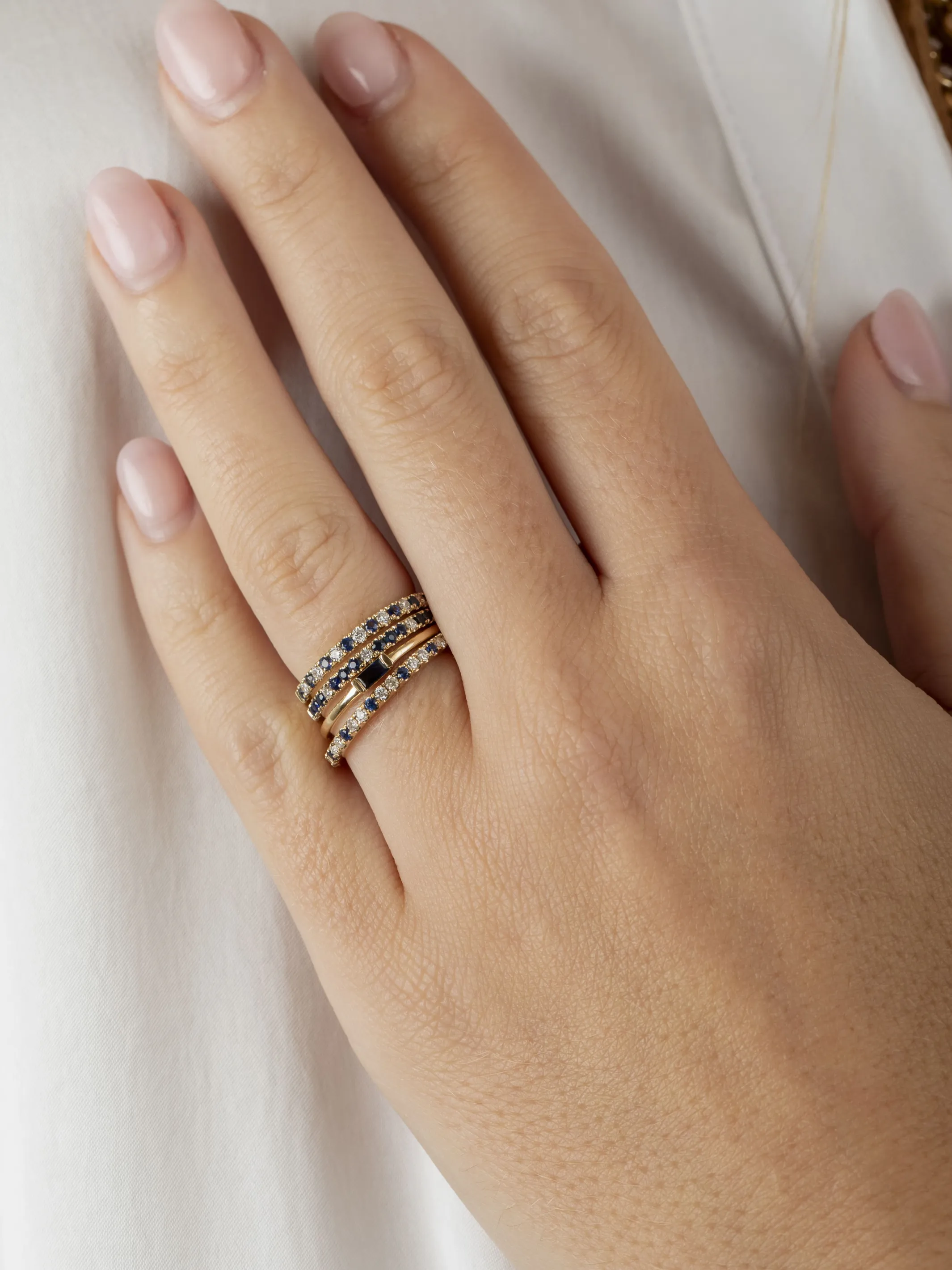 Bitsy Birthstone Ring - September Blue Sapphire 14K