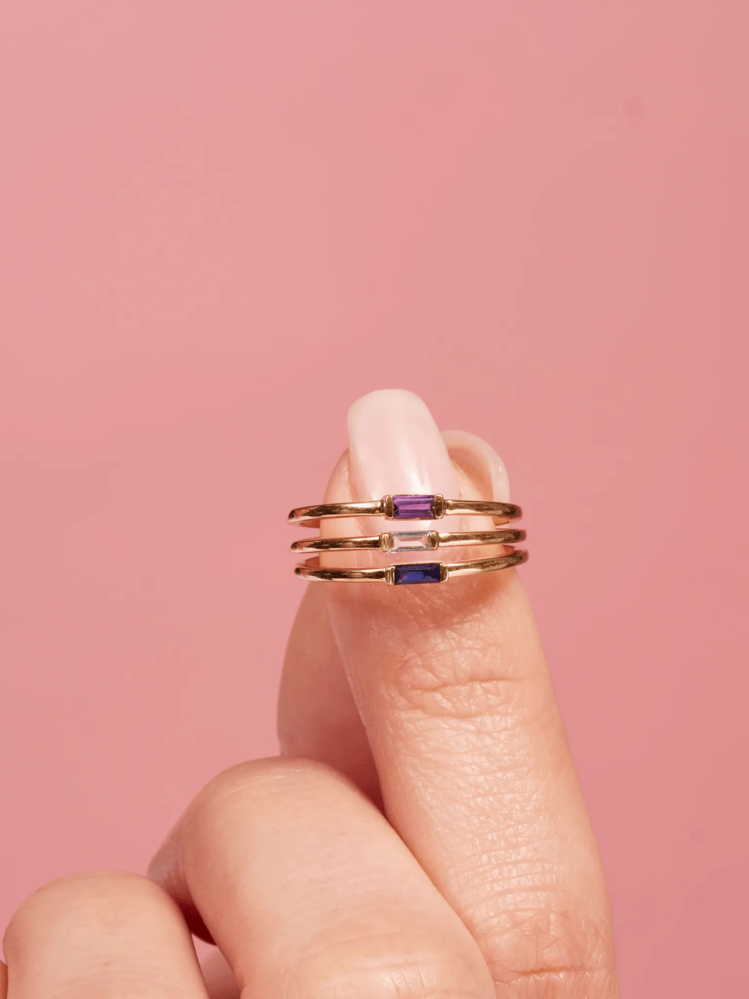 Bitsy Birthstone Ring - September Blue Sapphire 14K