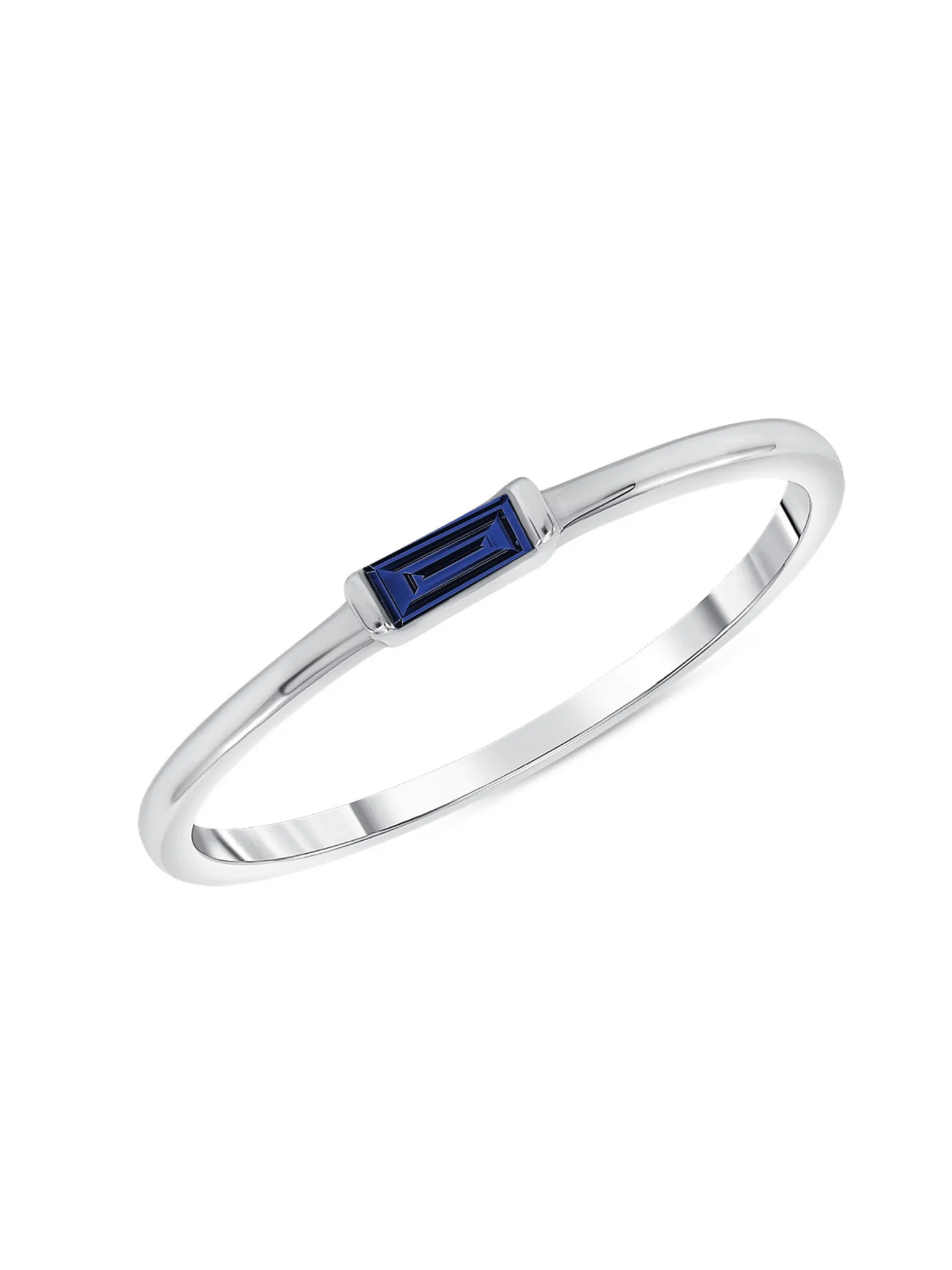 Bitsy Birthstone Ring - September Blue Sapphire 14K