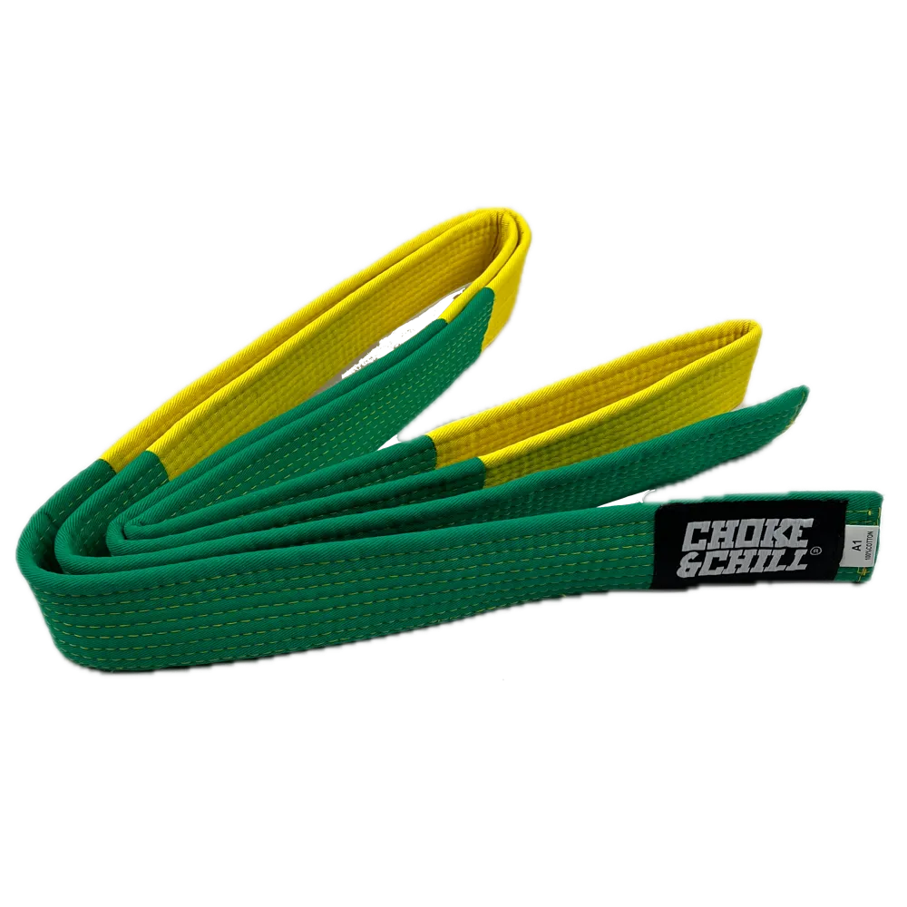 BJJ Competition Belt - Green/Yellow
