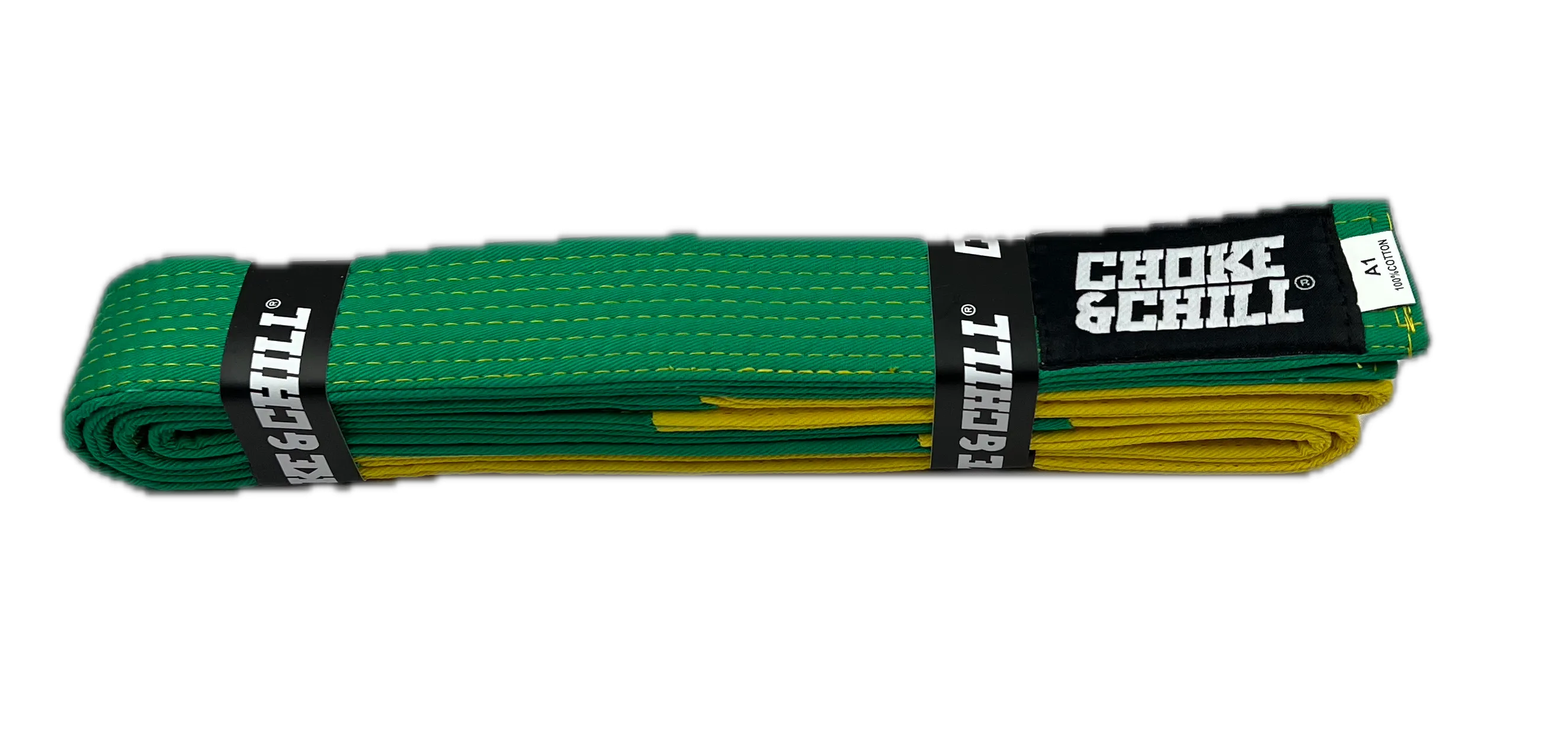 BJJ Competition Belt - Green/Yellow