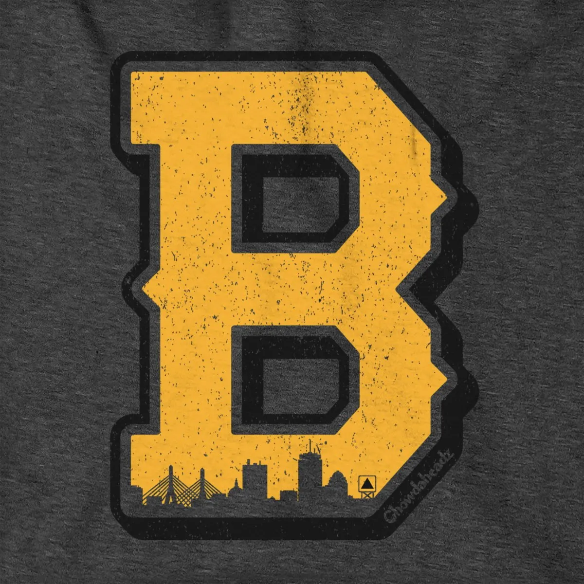 Black & Gold Big Block B Hoodie