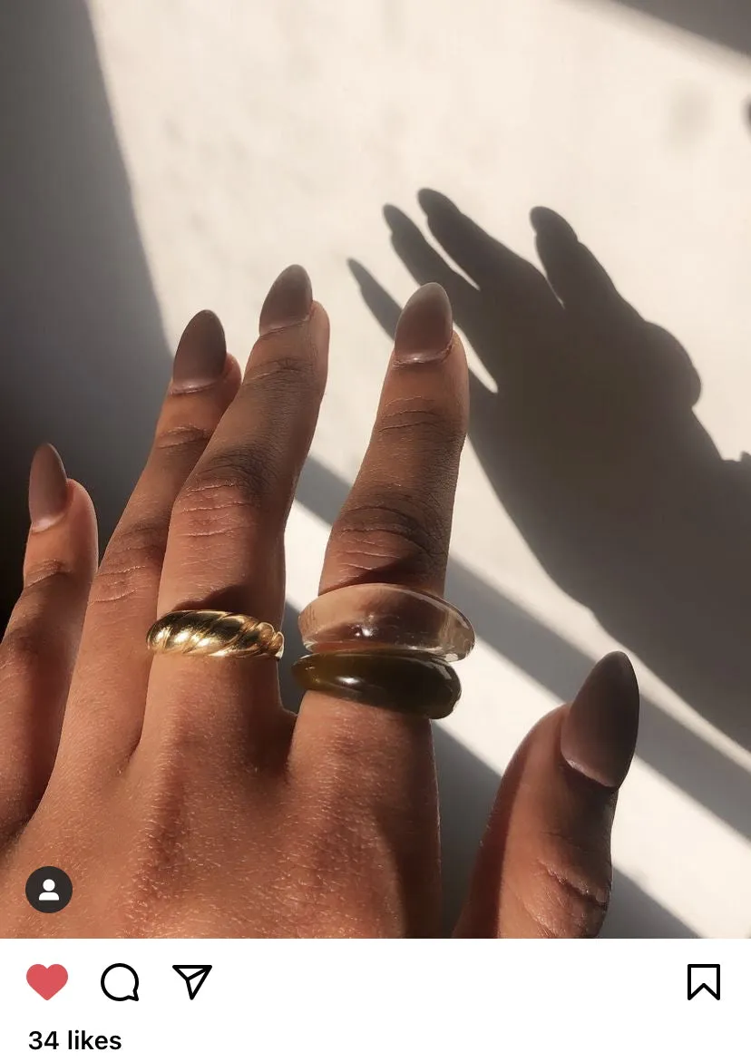Bold Acrylic Dome Ring