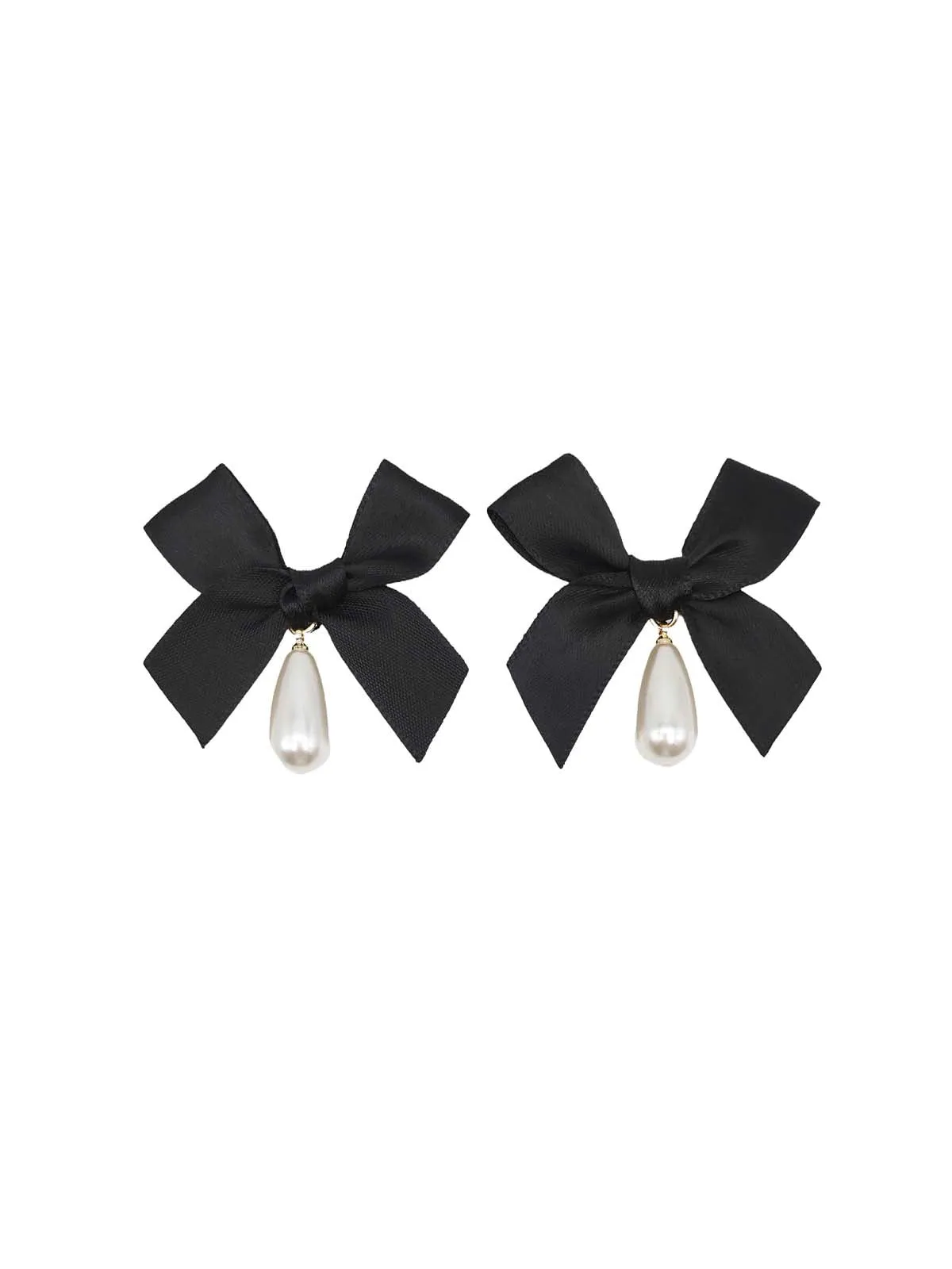 Bow Drop Pearl Earring