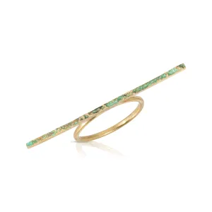 Brass with Patina Narrow Moss Ring