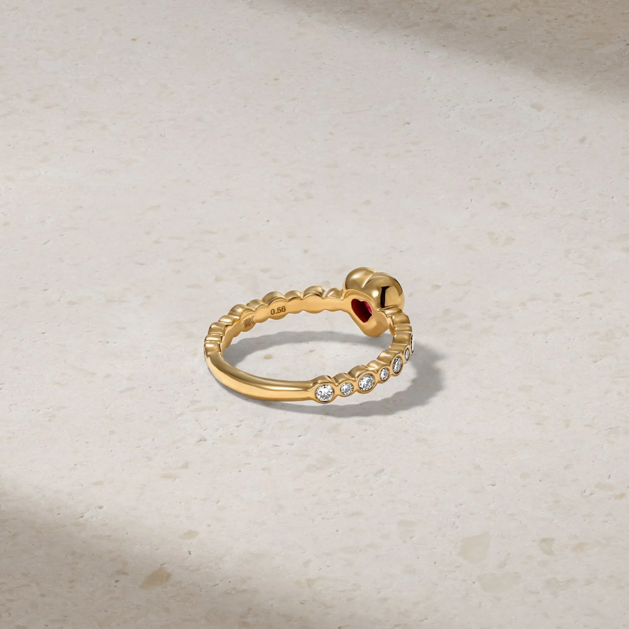 Bubbly Dilara Ruby and Diamond Ring