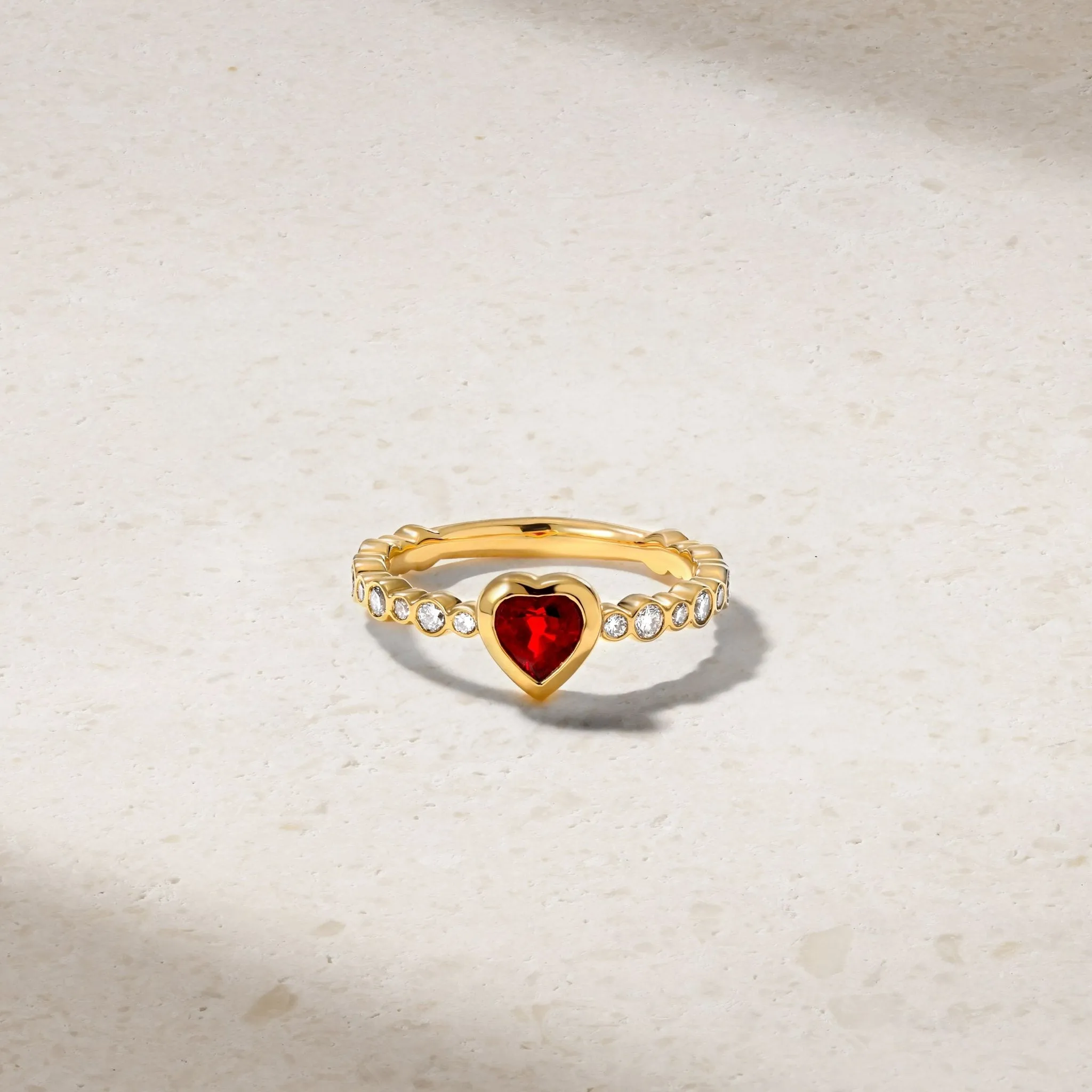 Bubbly Dilara Ruby and Diamond Ring