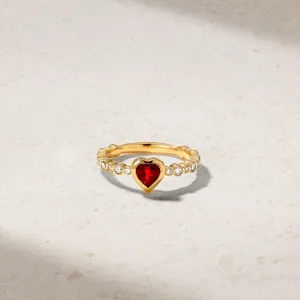 Bubbly Dilara Ruby and Diamond Ring