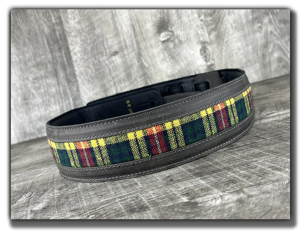 Buchanan - Tartan Plaid and Aged Steel Leather Guitar Strap - Numbered Limited Edition